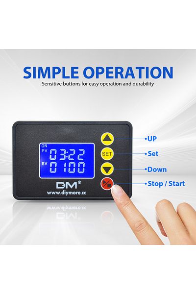 Choice DC 12V240W DM-1.37 inch LCD Display Microcomputer Time Controller Digital Time Delay Relay DC 12V DC
