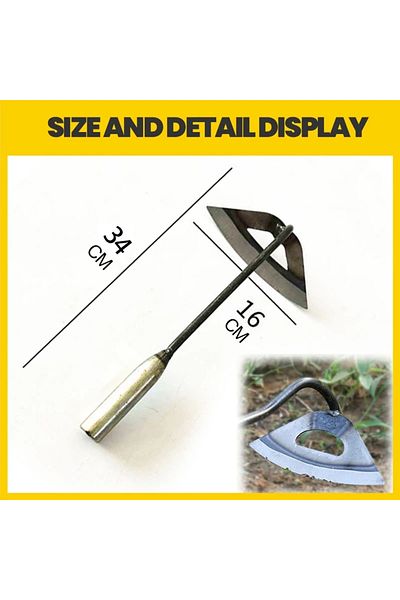 Choice 34x16cm All-steel Hardened Hollow Hoe Handheld Weeding Rake Planting Vegetables Farm Garden Agricult