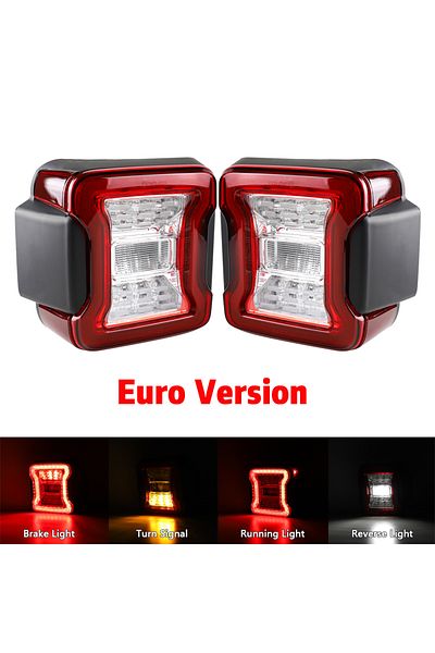 Choice مصابيح خلفية LED أوروبية شفافة لسيارة جيب رانجلر Jl 2018 2019 2020 2021 2022 مصباح فرامل خلفي للسيارة