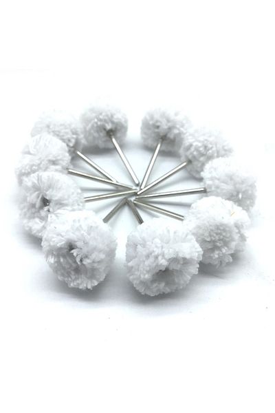 Choice 10pcs White 10pcs Cotton Thread Polishing Brush Polishing Wheel, Used For Fine Polishing And Polishi
