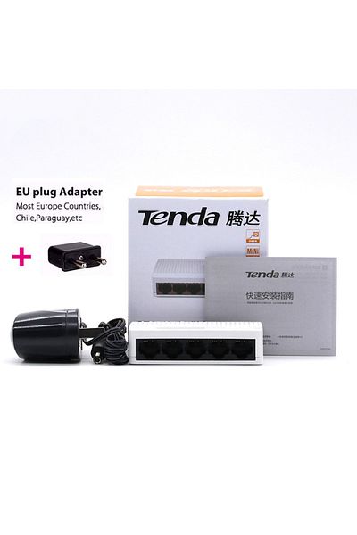 Tenda Add Eu Adapter S105 Ports 10/100m High-speed Network 5-port Ethernet Switch Desktop 100mbps Fa