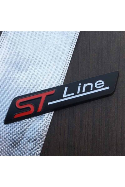 Choice Black 3d Chrome Black Logo ST Line Emblem Car Fender Badge Adhesive De...