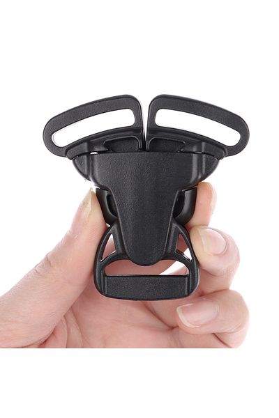 JETTING 1 25mm 3 Way Three Point Side Release Buckle Quick Plastic Black Baby Carrier Accessory Car Seat Ba.