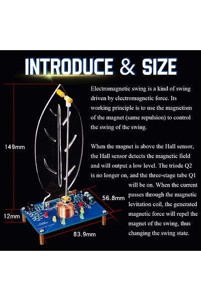 Choice Diy Leaf Swing Magnetic Levitation Electronic Kit 5v Power Supply With Led Flow Light Scientific ...