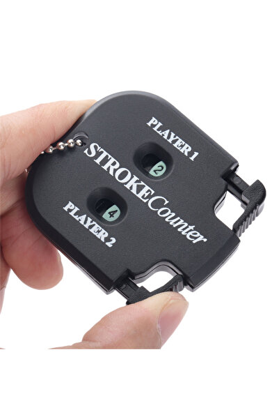 Choice عداد ضربات الجولف الصغير الأسود، عداد النقاط، رقمين، مع سلسلة مفاتيح