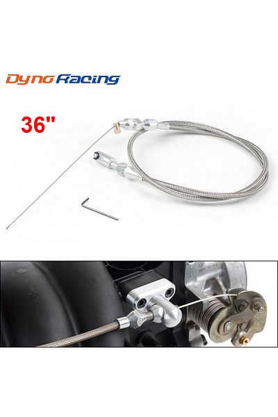 Choice 36" Throttle Gas Cable Kit Stainless Steel Braided For 97-07 Chevrolet/Chevy LS1 Engine 4.8L 5.3L...