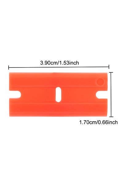 Choice Orange 100pcs Double Edged Plastic Razor Blade Car Wrap Sticker Squeegee Window Glass Clean Scraper