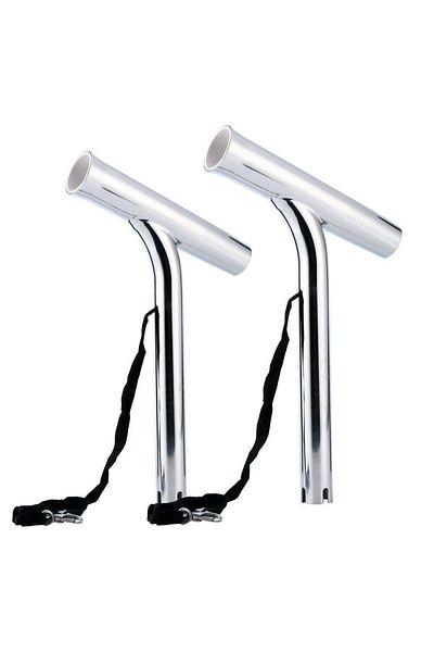 Choice Silver Highly Polished Stainless Steel Outrigger Fishing Rod Holder, Stylish Boat Accessories, 2Pcs
