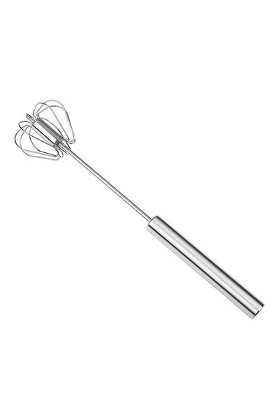 Choice 12inch 1 Piece Stainless Steel Manual Eggbeater Press Cream Blender Semi-automatic Rotary Eggbeater