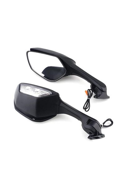 Choice 1pair Motorcycle Led Rearview Mirror With Led Turn Signal Light Side Mirrors For Ninja Zx 10r Zx-10r