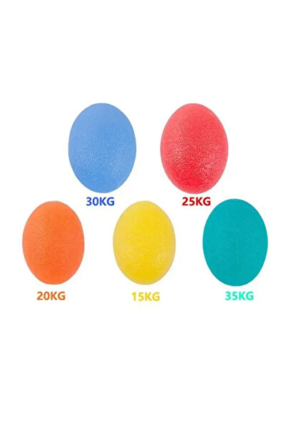 Choice 5 قطع من كرة قبضة اليد المصنوعة من السيليكون على شكل بيضة للرجال والنساء في صالة الألعاب الرياضية واللياقة البدنية وتمارين الأصابع الثقيلة واستعادة العضلات