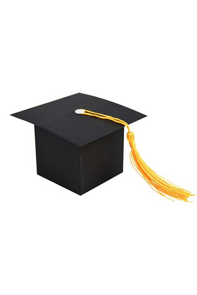 Choice 30pcs G01-black 5-30pcs Graduation Decoration Candy Boxes Bachelor Hat Chocolate Gifts Packing Bag F