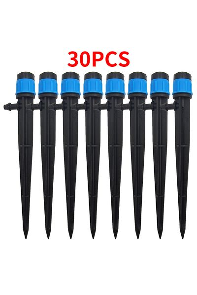 Choice 30pcs Adjustable 360° Sprinkler Nozzles for Garden and Greenhouse Watering - 4/7mm Hose Connector...