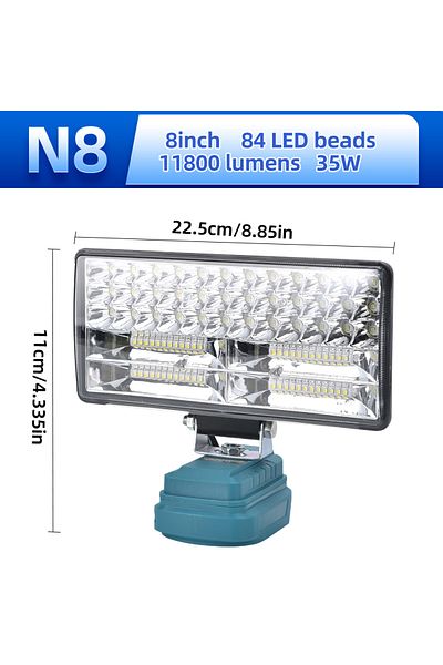 Choice 8-inch Led Light For Makita Battery 4/6/8inch Portable Spotlights Cordless Outdoor Work Fishing Hand