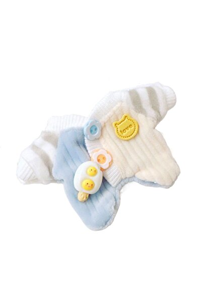 Choice ملابس دمية زرقاء كاملة مقاس 10 سم هدية بيت اللعب طقم تي شيرت وبنطلون أ...