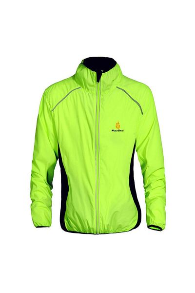 WOSAWE EU XL (ASIA 2XL) green WOLFBIKE Windproof Cycling Jacket Jersey Vest Wind Coat Windbreaker Jacket Ou
