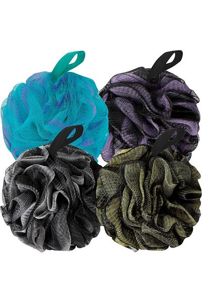 Choice Dark Bath Loofah Shower Sponge Body Back Scrubber Soft Mesh Shower, Men Bath Accessories Cleaning To