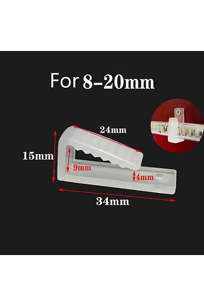 Choice 50 Pcs For W8-20mm Led Connector Fix Clips Plastic Buckle Cob Led Lighting Mounting Fastener Accesso