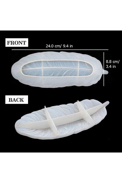 Choice 1pc Mold Silicone Feather Shaped Mold Creative Epoxy Resin Casting Mold For Making Jewelry Tray Dish