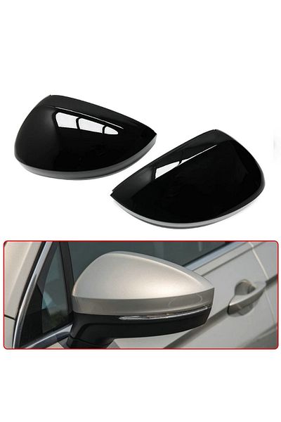 Choice 1 Pair Rearview Side Wing Mirror Caps Cover For VW Tiguan Allspace L MK2 2017 2018 2019 2020 Repl...