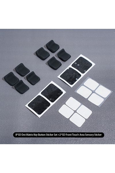 GeekShare Black 8pcs Enhancement Back Button Set For Steam Deck,with Touchpad Protector Sticker,grip