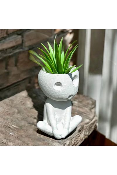 Choice S White Kawaii Tree Elves Planter Pot Kodama Gardening Pot Small Plant Holder Air Plant Holdeiplant