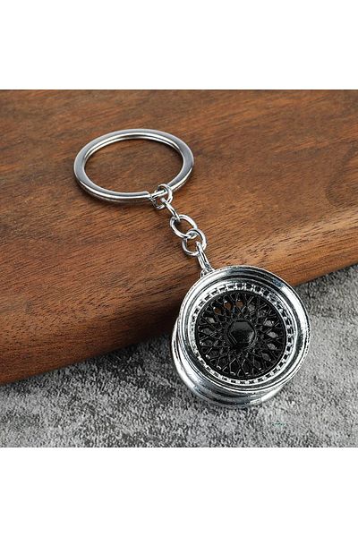 Choice Silver-black Bbs Hot Wheel Rim Keychain 3d Keyring Creative Accessories Racing Wheels Auto Part Mode