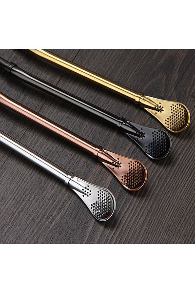 Choice 4pcs Yerba Mate Straw Filter +1 Brush Reusable 304 Stainless Steel Bombilla Drinking Straw Metal ...