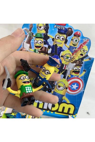 Choice P3076 Despicable Me Small Particle Doll Building Blocks Cartoon Minions Assembling Educational DI...