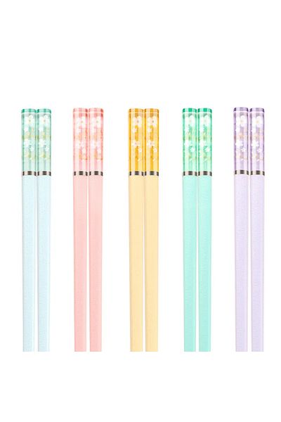 Choice Yh Mix 5 Pair Japanese Chopsticks Non-slip Sushi Chop Sticks Set Chinese Eco-friendly Reusable Amber