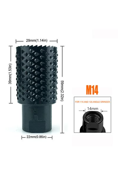 QDS M14 Rotary Rasp For Angle Grinder 100/125 Type M10 M14 Wood Grinding Carving File Burr Sanding Disc