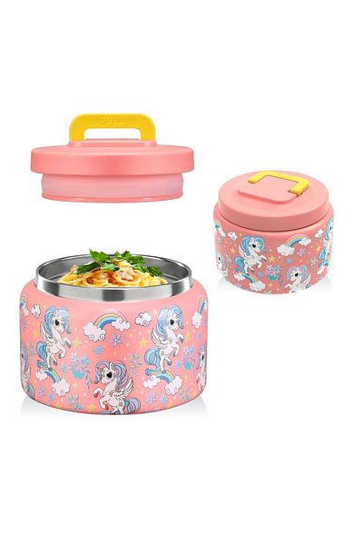 Choice Pink 8 Oz Stainless Steel Insualted Vacuum Food Jar For Kids, Bpa Free, Leakproof