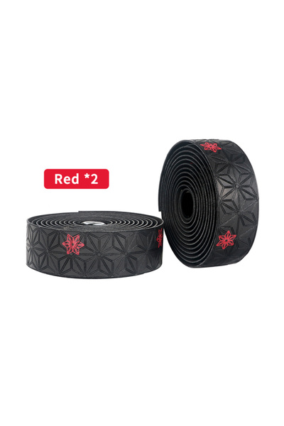 Choice طباعة أسود أحمر 1 زوج لينة دراجة الطريق دراجة المقود الفلين EVA PU شريط المقود المهنية ركوب الدراجات Da