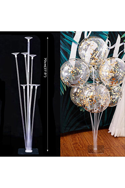 Choice كما هو موضح في الصورة، طقم واحد من 7 أنابيب حامل بالونات طاولة عائمة، ...