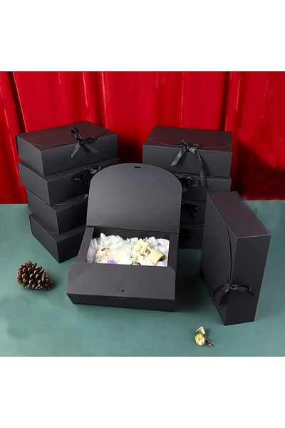 Choice 27x20x8cm Black 10pcs-hot Sell Kraft Paper Gift Boxes White/brown/black Paper Small Soap Box Kraft C