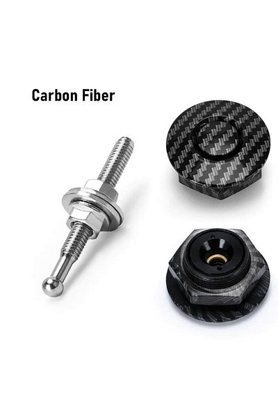 Choice Carbon Fiber 1pcs Universal Aluminum Push Button Billet Quick Release Racing Car Front Bumper Hood P