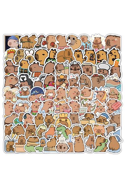 Choice 60pcs 60/120pcs Cute Plump Capybara Stickers Cartoon Animal Decals Phone Scrapbook Luggage Laptop gr