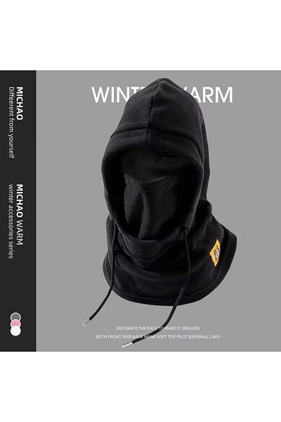 Choice Black Riding Winter Warm Hat With Mask And Neck Warmer 3-in-1 Windproof Balaclava For Men And Women