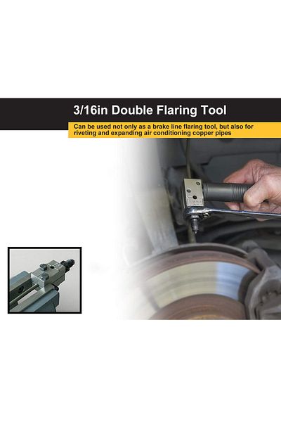 Choice 3/16in Double Flaring Tool Metal Handheld Brake Line Double  Tool for Motorcycle Automotive Truck...