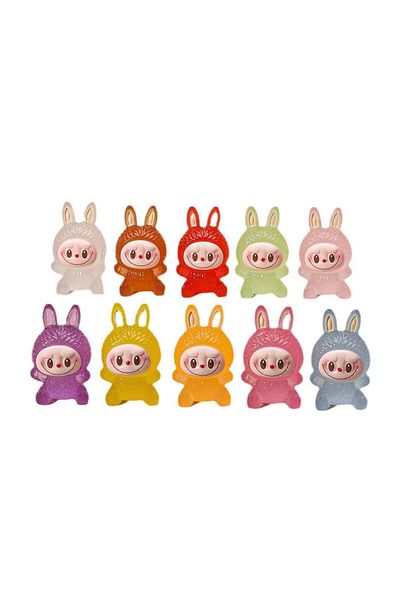Choice 10pcs Blind Boxes Night Light Cartoon Stereoscopic Labubu Cute Children Toy Gift Diy Resin Car Ke...
