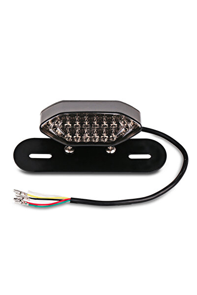 Choice GRAY Motorcycle Turn Signals Light Integrated Tail Brake Stop License ...