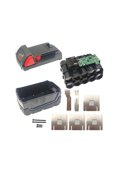 Choice حافظة بطارية Milcase10cell1set 5s2p 18650 10core لـ Milwaukee M18 18v DIY بديلة