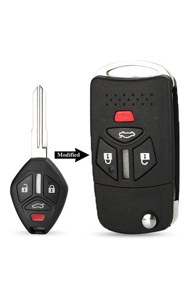 jingyuqin Upgrade Flip 4btn Modified Remote Flip Key Shell Fob Fit For Mitsubishi Galant Eclipse Lan