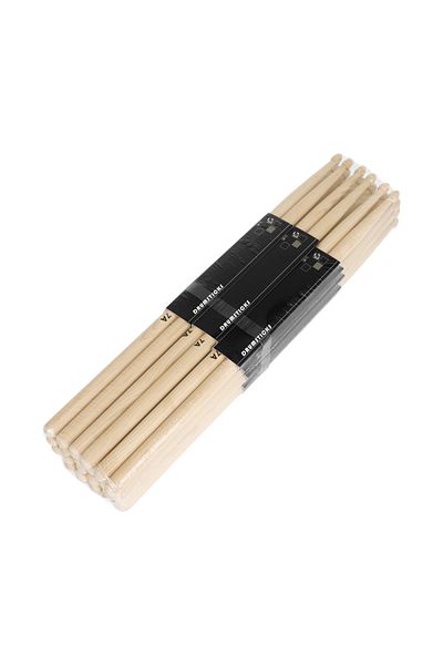 Choice Wood Color Drumstick Wooden 12 Pairs Drumsticks Kit Professional Practice Playing Durable Burr-free