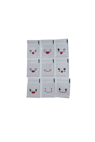 Choice 7x10cm Other Clear 100pcs Face Expression Pattern Transparent Opp Self-sealing Bag, Cute And Various