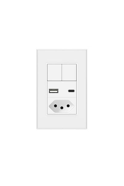 Choice Zigbee M11 Brazil Smart Switch & Socket Tuya Wifi / Zigbee 2 Gang Button Smart Light Switch Outlet V