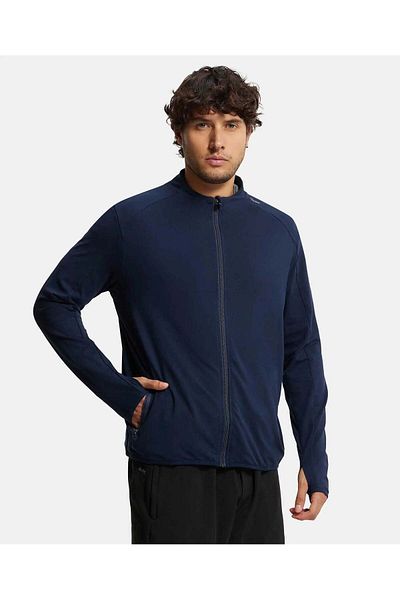 JOCKEY Move-Mens Full Sleeve Full Zip Jacket SP17-01 Blue