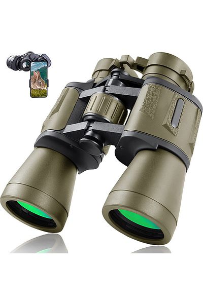 Choice Mud 20x50 Military Binoculars For Adults With Smartphone Adapter With Bak4 Prism Fmc Lens Telescope