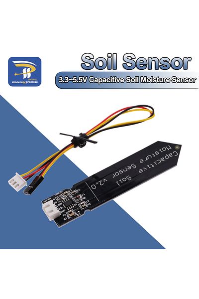 Choice Capacitive Soil Moisture Sensor Module Not Easy To Corrode Wide Voltage Wire 3.3~5.5v Corrosion R...