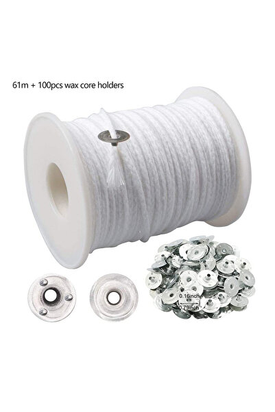 Choice 61 متر وحاملات 61 متر فتيل شمعة منسوج من القطن إكسسوارات صناعة الشموع ...